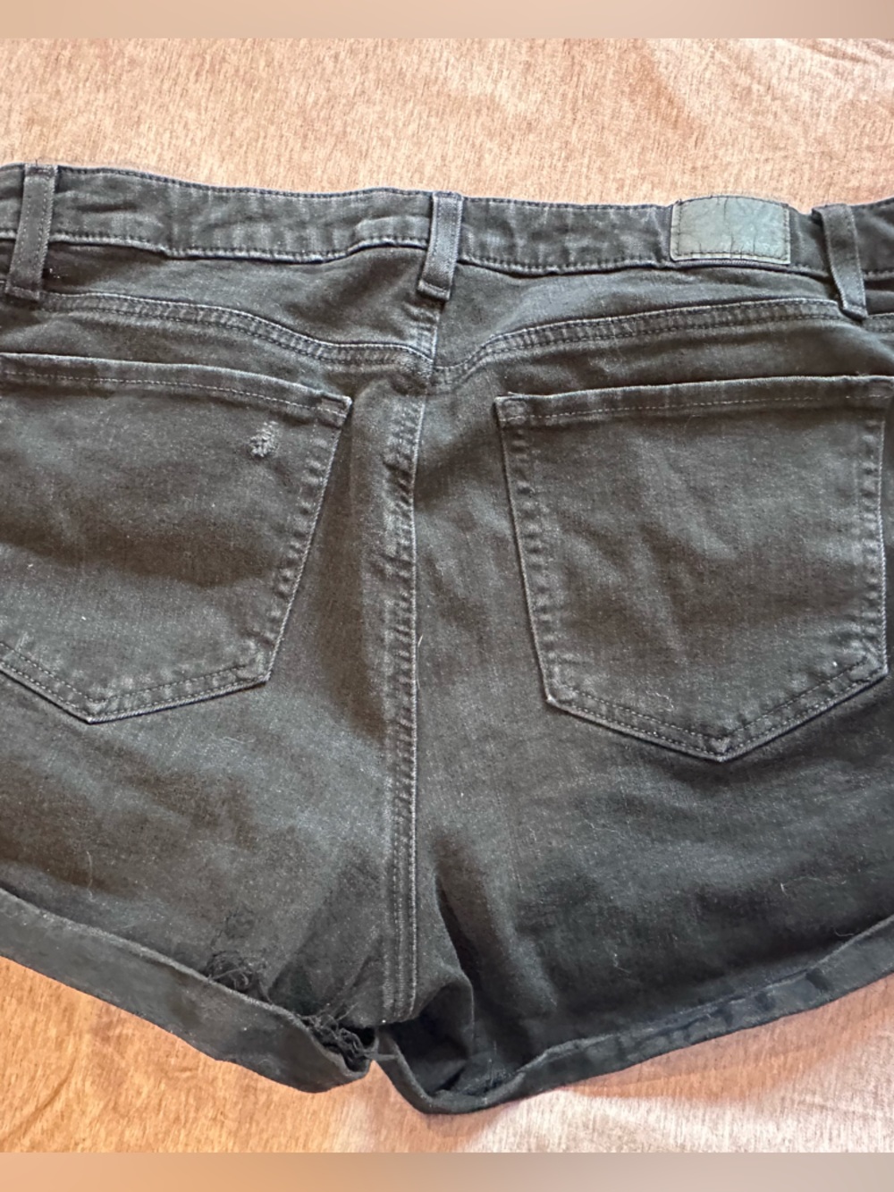 Aeropostale Black High Rise Mid Jean Shorts